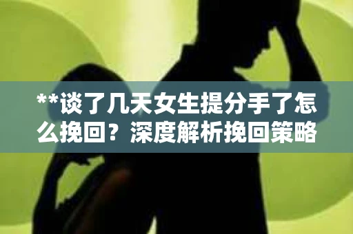 **谈了几天女生提分手了怎么挽回？深度解析挽回策略**