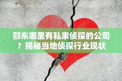 邵东哪里有私家侦探的公司？揭秘当地侦探行业现状